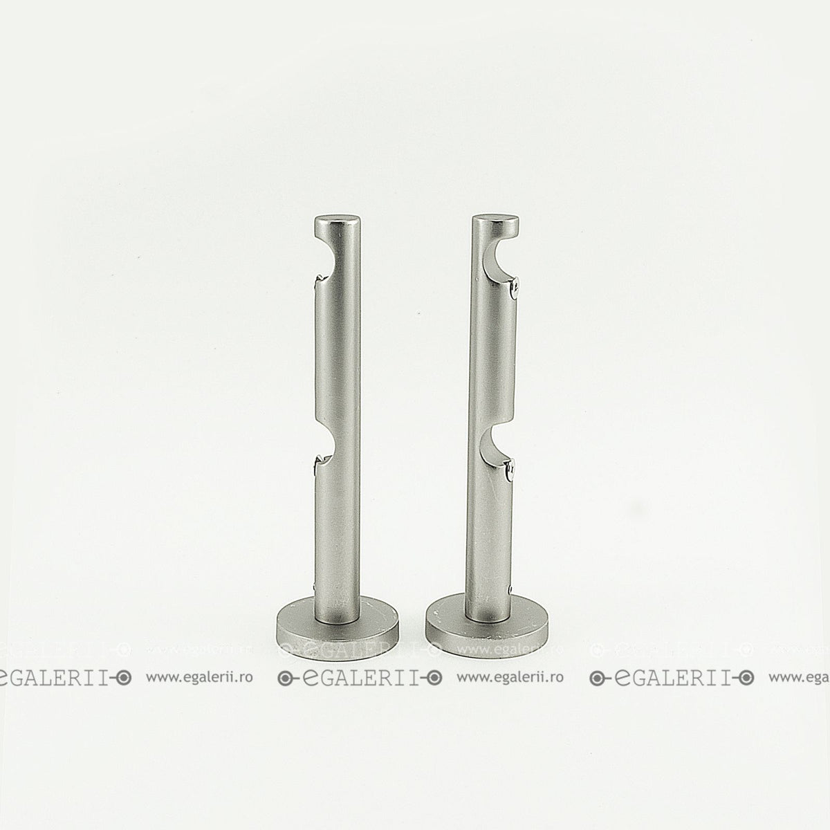 Consolă moderna dubla deschisa, 16mm, Satin nickel. Preț/ 2 buc.