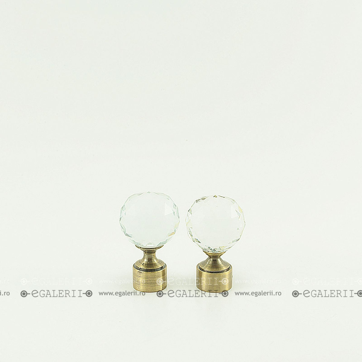 Ornament Rotund Cristal 25mm Antique brass x 2 buc