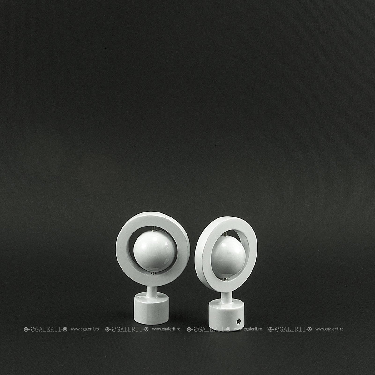 Ornament Jupiter 19mm White Matt x 2 buc