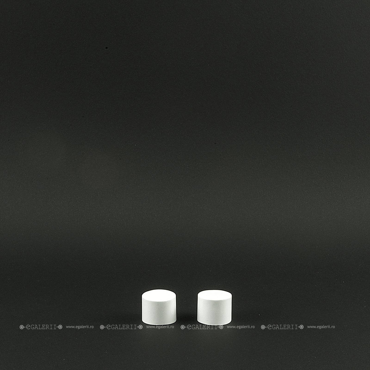 Ornament Cilindric 19 mm White Matt x 2 buc