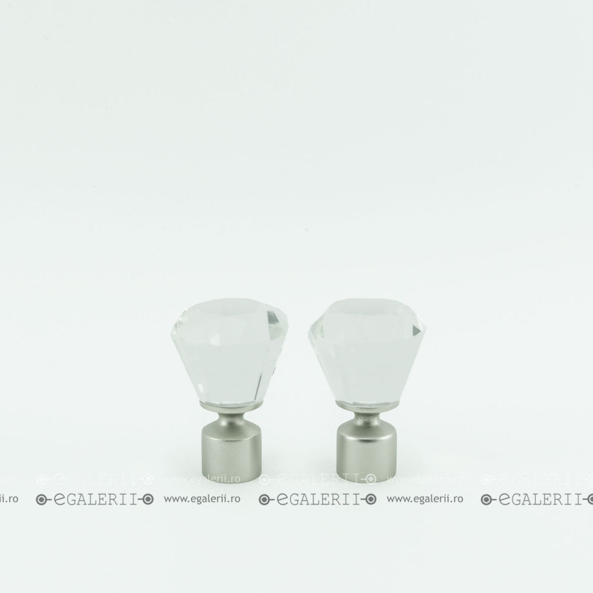 Ornament Conic Cristal 19mm Satin nickel x 2 buc