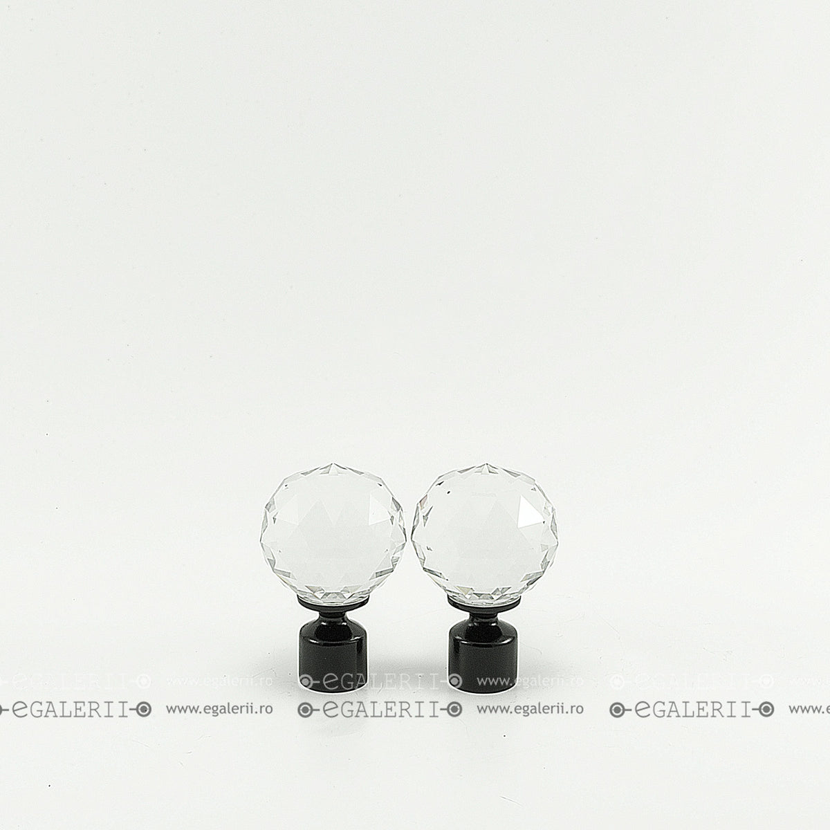 Ornament Kula Crystal 19mm Black x 2 buc
